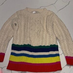 Peek Girls Cable Knit Long Sleeve Sweater M 6-7